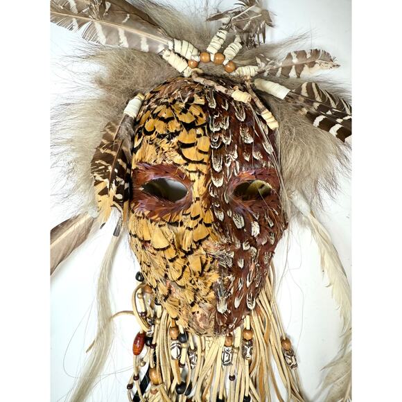 Vintage 1992 Judy Light Feather Adams Spirit Ceremonial Mask “Little Bear” - Picture 8 of 10